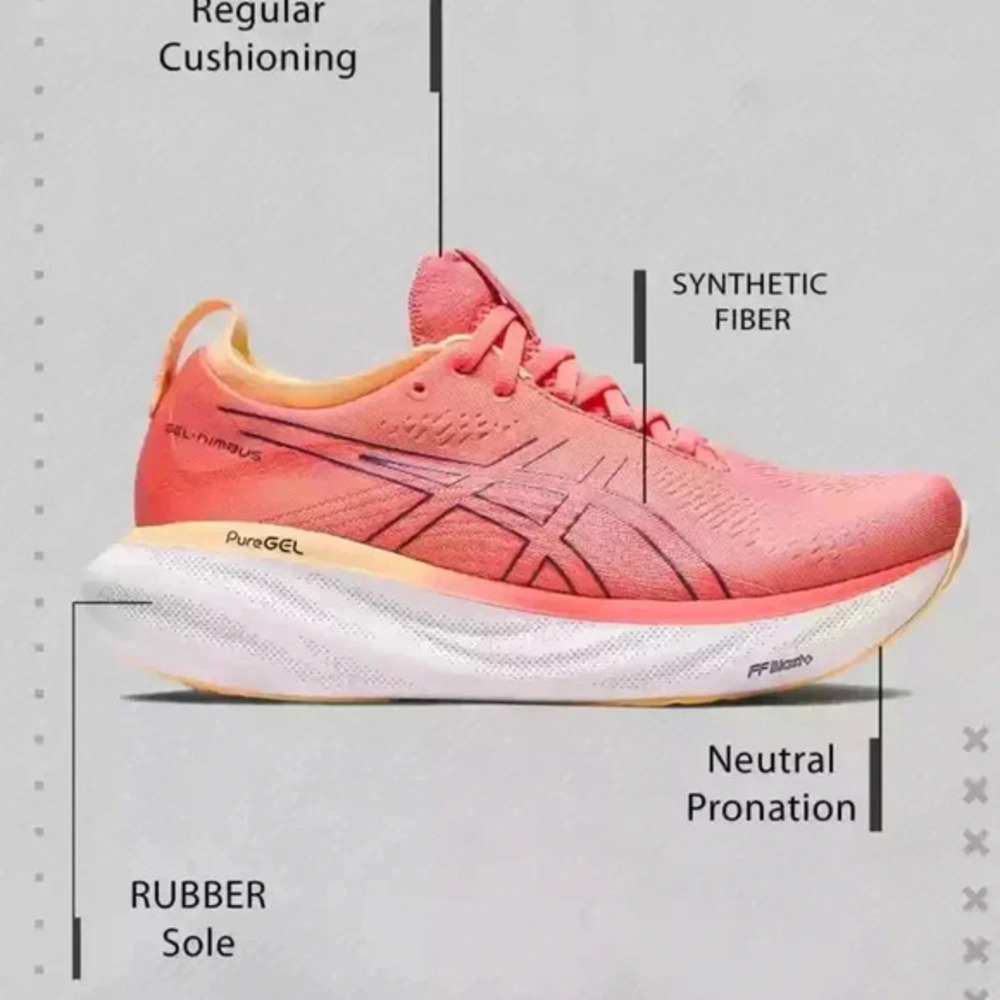 Asics Women's Coral Pink Running Sneakers